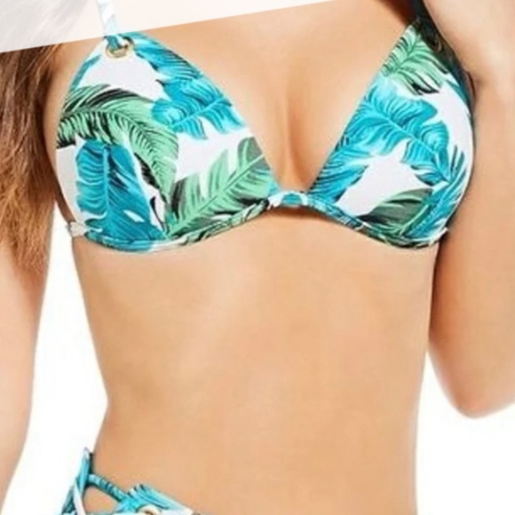NEW Gianni Bini | Palm Leaf Push-Up Swim Top - Picture 1 of 9